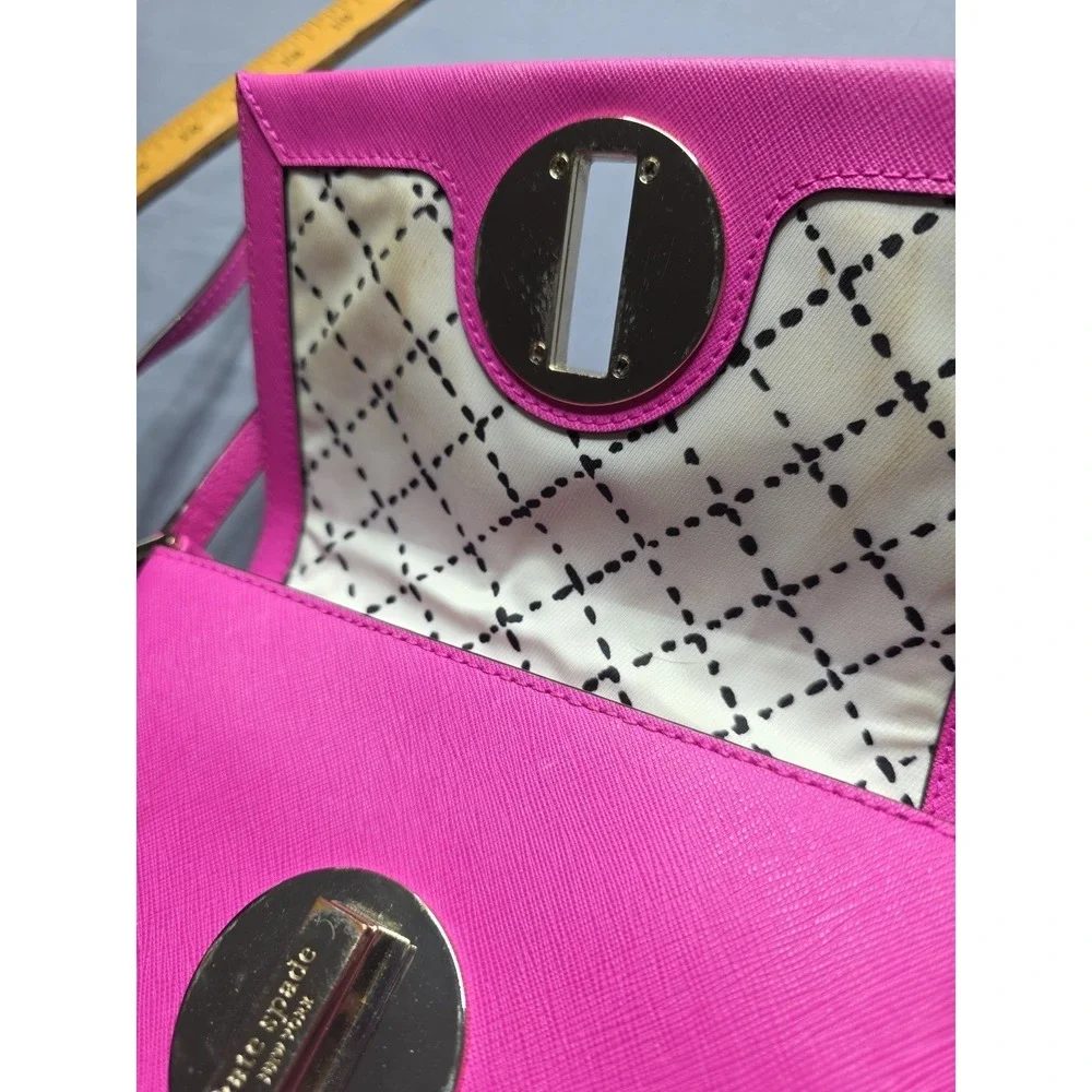 Kate Spade Newbury Lane Sally Crossbody Bag Hot Pink Saffiano Leather EUC!